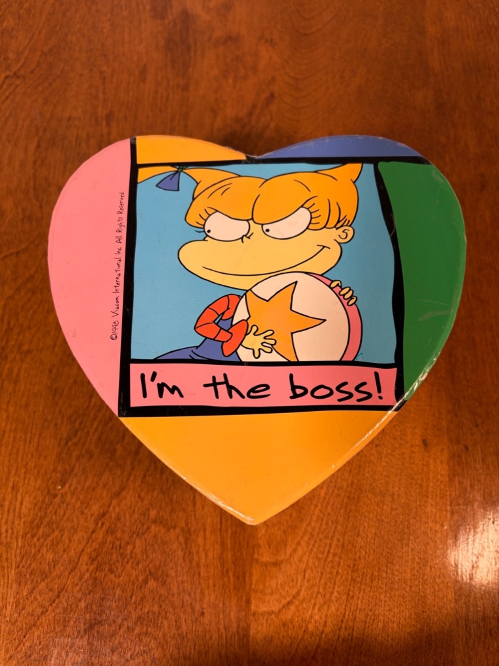 Vintage 90s Rugrats Heart Storage Box Angelica Nickelodeon